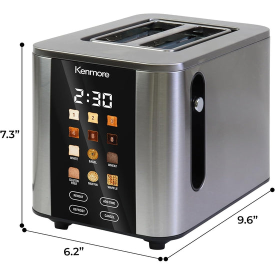 Kenmore 2-Slice Touchscreen Toaster, Stainless Steel - KKTS2SD-SS