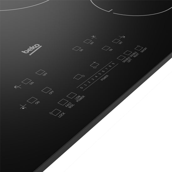 BEKO 30 Inch Built-In Electric Cooktop with 4 Burners and Touch Control - ECTM30102