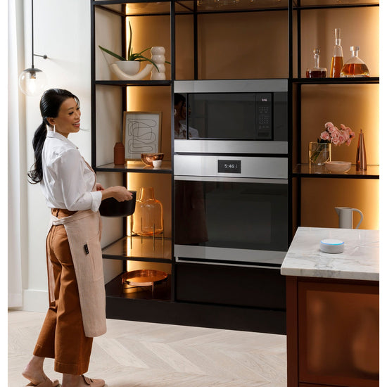 Café 30 Inch Smart Built-In Convection Double Wall Oven in Platinum Glass - CTD90DM2NS5