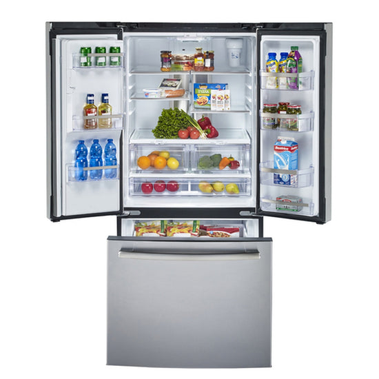 GE Profile 33 Inch French Door Refrigerator with 24.8 Cu. Ft. Capacity, Stainless Steel - PFE24HYRCFS