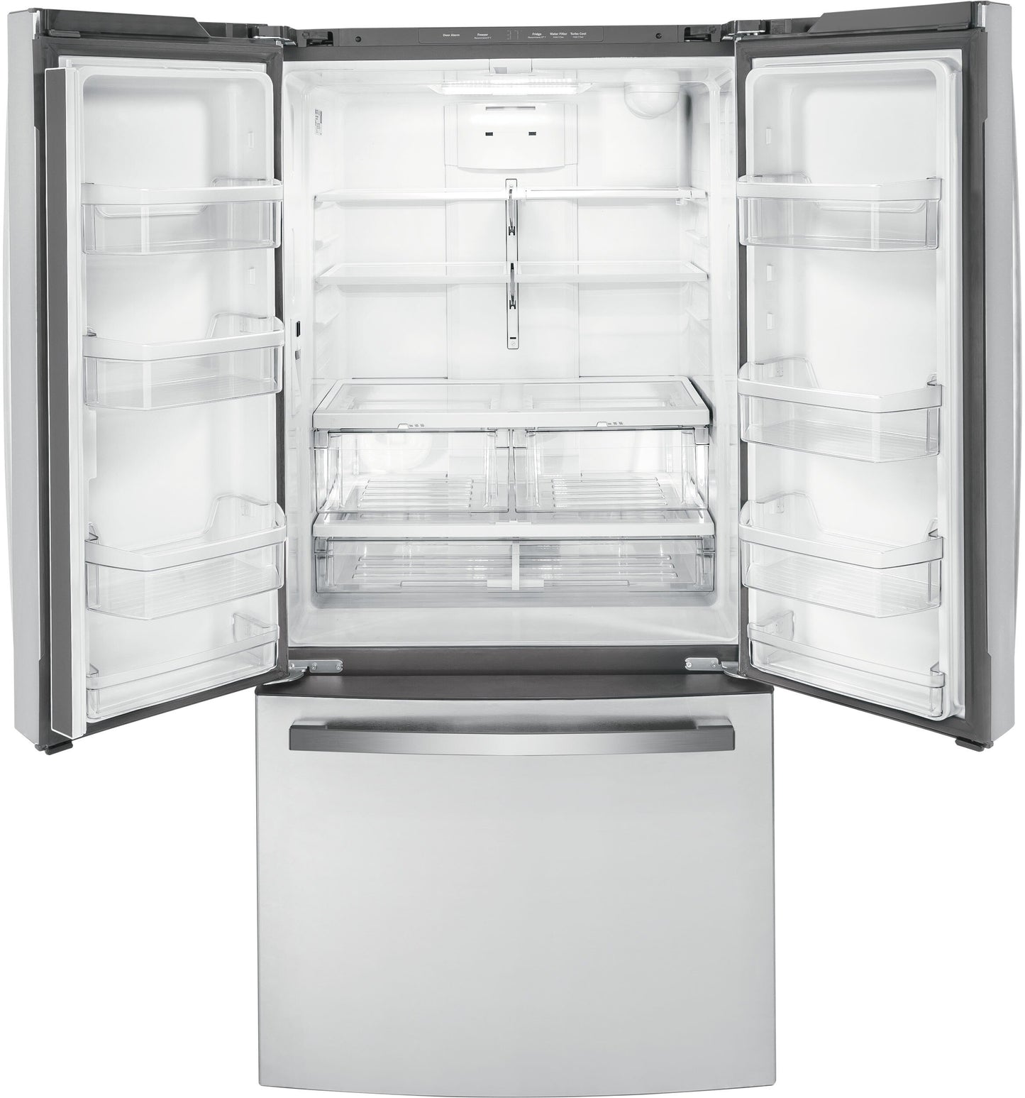 GE 33-Inch French Door Refrigerator, Stainless Steel - GWE19JYLFS