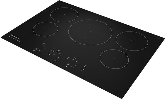 KitchenAid 30 Inch Induction Cooktop with 5 Elements - KCIG550JBL