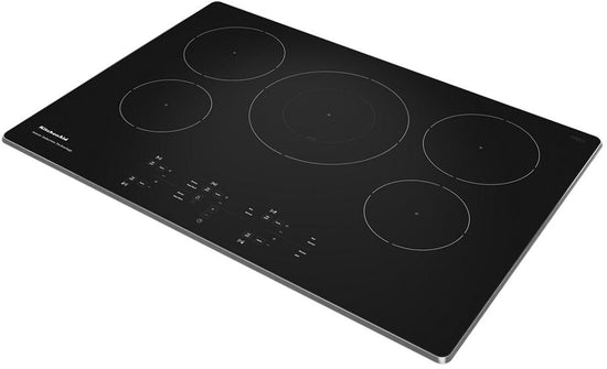 KitchenAid 30 Inch Induction Cooktop with 5 Elements - KCIG550JSS