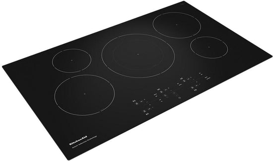 KitchenAid 36 Inch Induction Cooktop with 5 Elements - KCIG556JBL
