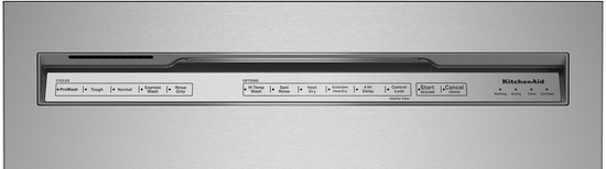KitchenAid 24 Inch Front Control Dishwasher, Stainless Steel Tub - KDFE204KPS