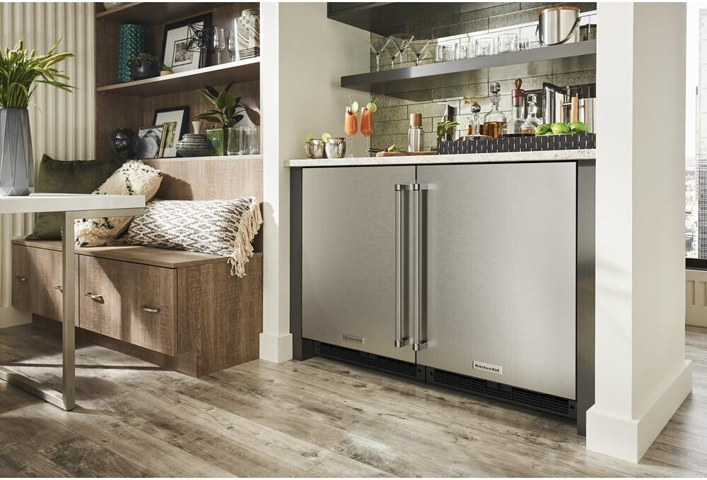 KitchenAid 24 Inch Counter Depth Undercounter Refrigerator with 5 cu. ft. Capacity - KURR114KSB