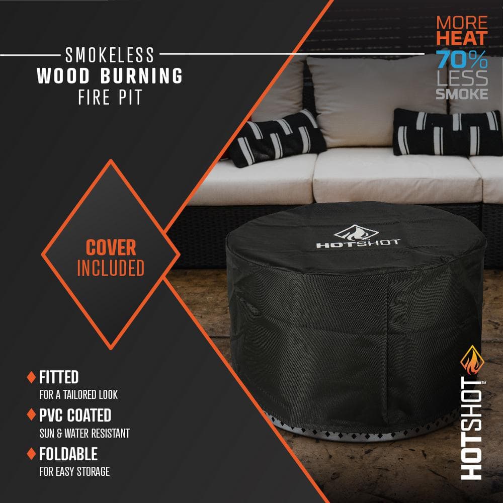 HotShot Homestead 25 in. Round Wood-Burning Fire Pit, Matterhorn Gray
