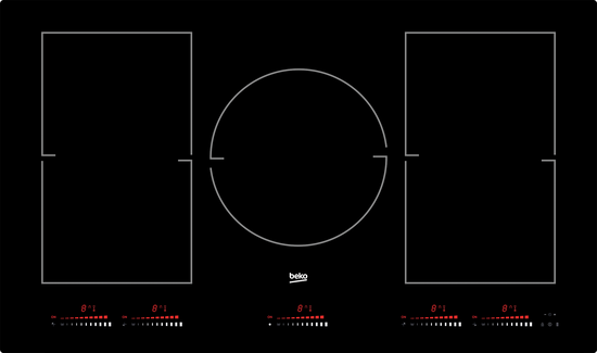Beko 36 Inch Induction Cooktop with 5 Zones - BCTI36510
