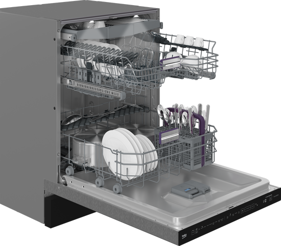 Beko Tall Tub Dishwasher with 16 Place Settings, 45 dBA - DDT38532XIH