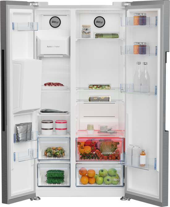 Beko 36 Inch Counter-Depth Side-by-Side Refrigerator - BFSB3612XSS