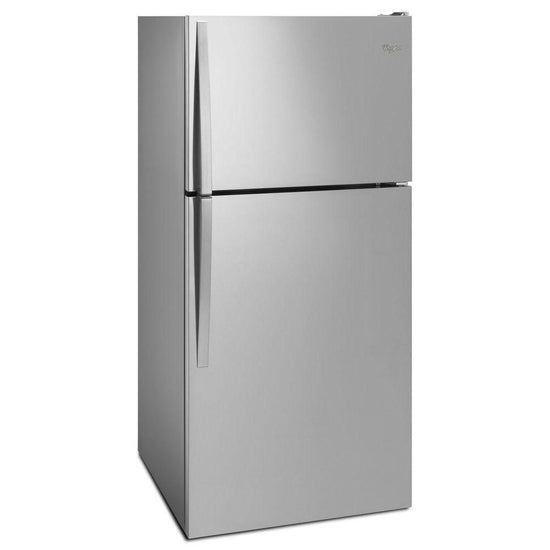Whirlpool 30 Inch Top Freezer Refrigerator, 18.3 cu. ft., Monochromatic Stainless Steel - WRT148FZDM