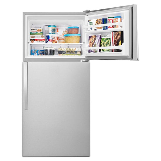 Whirlpool 30 Inch Top Freezer Refrigerator, 18.3 cu. ft., Monochromatic Stainless Steel - WRT148FZDM