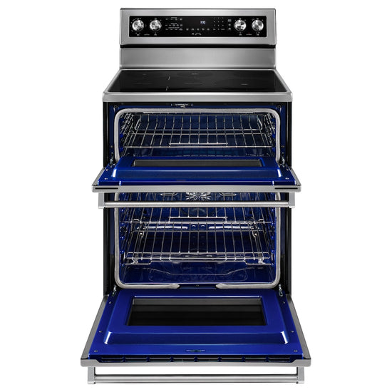 KitchenAid Electric Double Oven Range, Smooth Top, Stainless Steel - YKFED500ESS