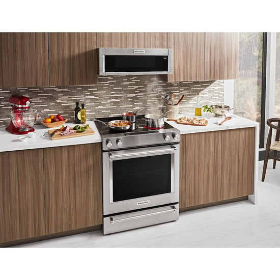 KitchenAid 30 Inch Slide-In Electric Range with True Convection, 6.4 cu. ft. - YKSEG700ESS