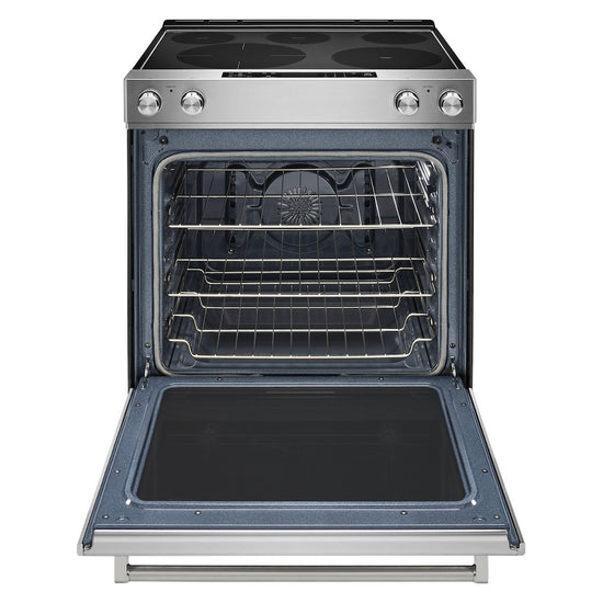 KitchenAid 30 Inch Slide-In Electric Range, Stainless Steel - YKSEG700ESS