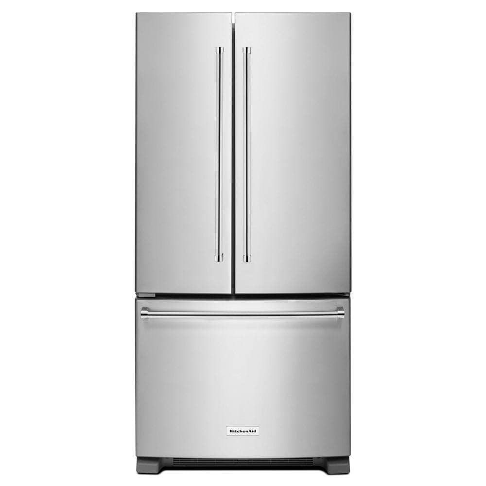 KitchenAid 22.1 cu. ft. French Door Refrigerator with Interior Dispenser, Stainless Steel - KRFF302ESS