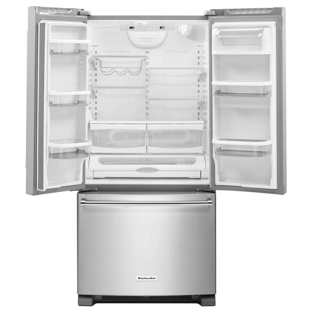 KitchenAid 22.1 cu. ft. French Door Refrigerator with Interior Dispenser, Stainless Steel - KRFF302ESS