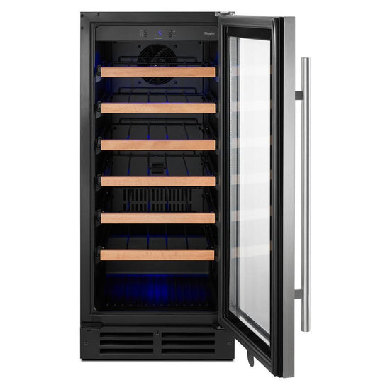 Whirlpool 15-inch Undercounter Wine Fridge, Stainless Steel - WUW35X15DS