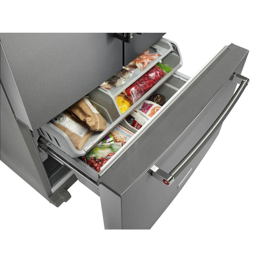 KitchenAid 36 Inch Counter-Depth French Door Refrigerator, 23.8 cu. ft., Stainless Steel with PrintShield Finish - KRFC704FPS