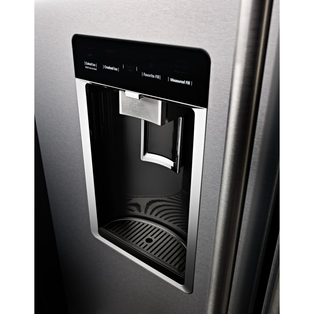 KitchenAid 36 Inch Counter-Depth French Door Refrigerator, 23.8 cu. ft., Stainless Steel with PrintShield Finish - KRFC704FPS