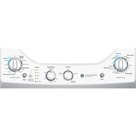 GE 24 Inch Unitized Washer/Dryer, 2.6 cu. ft. Washer & 4.4 cu. ft. Dryer - GUD24ESMMWW