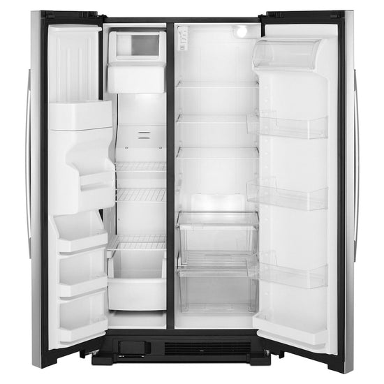 Amana 33 Inch Side-by-Side Refrigerator with Dual Pad External Ice and Water Dispenser, Stainless Steel - ASI2175GRS