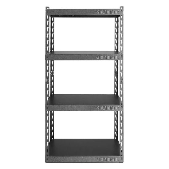 Gladiator EZ Connect 30 Inch Rack with Four 15 Inch Shelves, Hammered Granite - YGRC304RGG