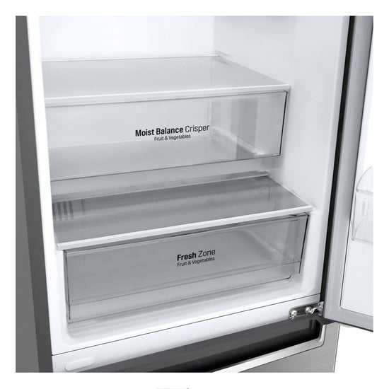 LG 24 Inch Bottom Freezer Refrigerator, Counter Depth, Platinum Silver - LBNC12231V