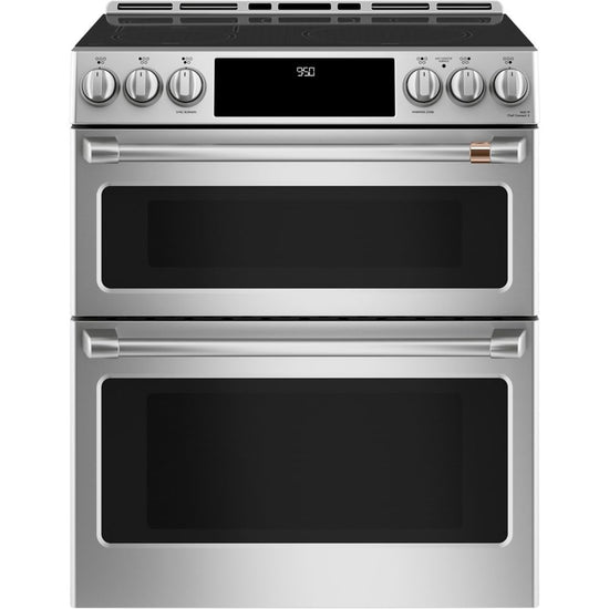 Café 30 Inch Slide-In Smart Induction Range with Double Oven, Stainless Steel - CCHS950P2MS1