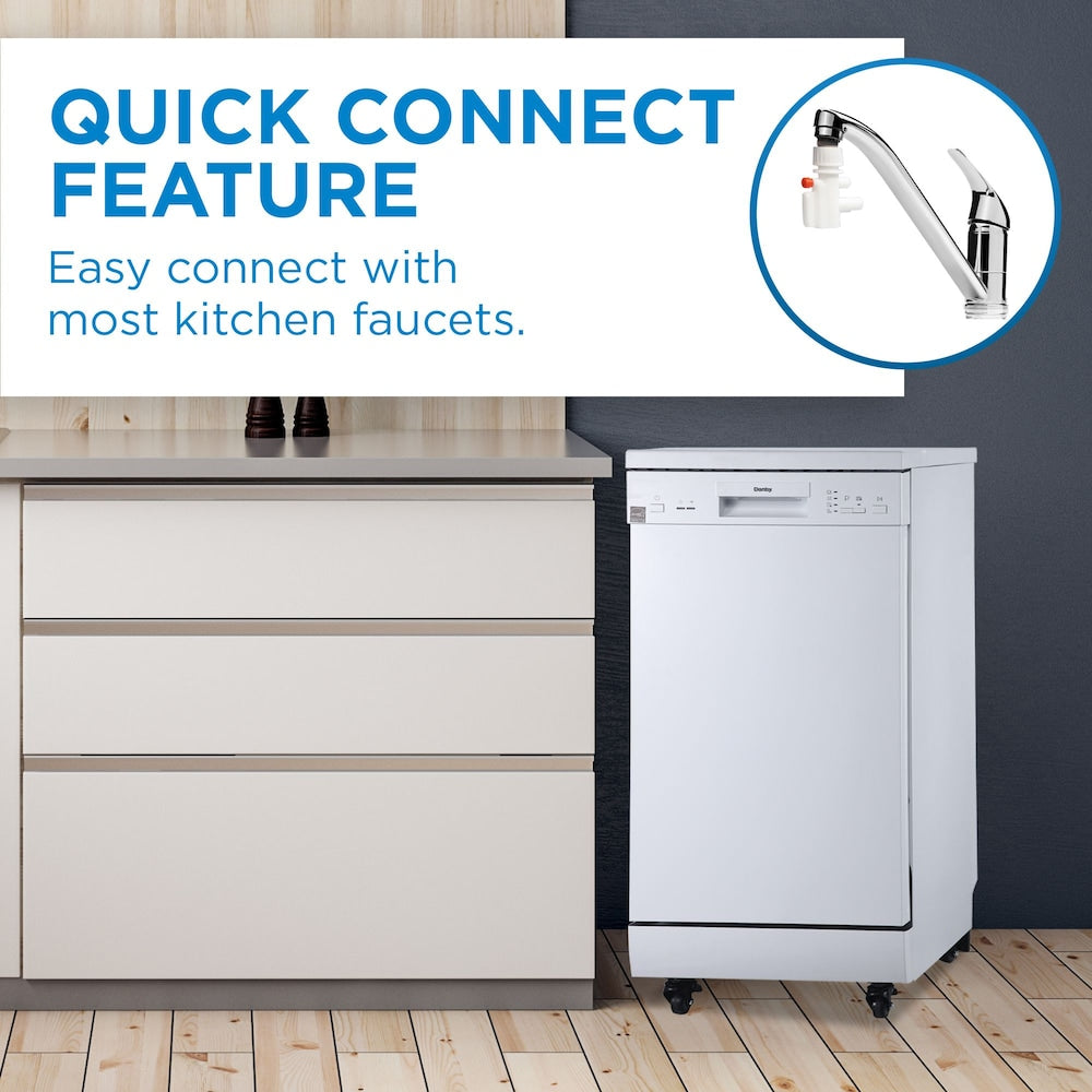 Danby 18 Inch Portable Dishwasher - DDW1805EWP
