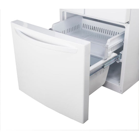 LG 30 Inch French Door Refrigerator, 21.8 cu. ft., Super White - LRFNS2200W