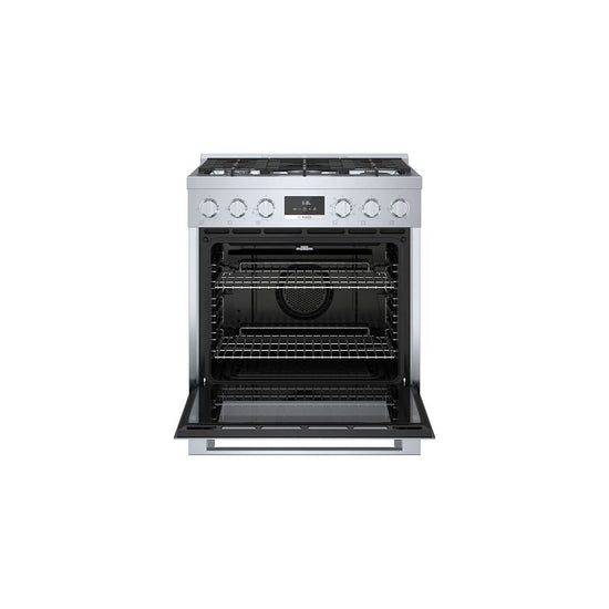 Bosch 30 Inch Dual Fuel Range with Convection Pro Oven, Stainless Steel - HDS8055C
