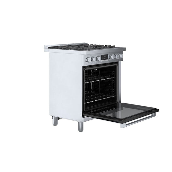 Bosch 30 Inch Dual Fuel Range with Convection Pro Oven, Stainless Steel - HDS8055C