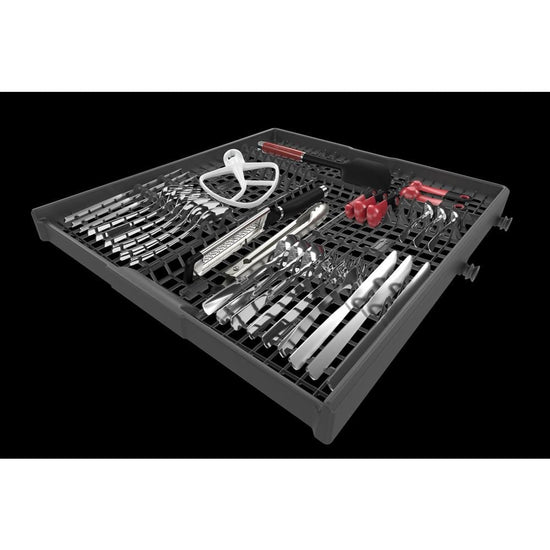 KitchenAid 24 Inch PrintShield Black Stainless Top Control Dishwasher - KDTE204KBS