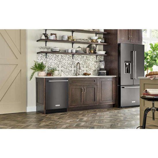 KitchenAid 24 Inch PrintShield Black Stainless Top Control Dishwasher - KDTE204KBS