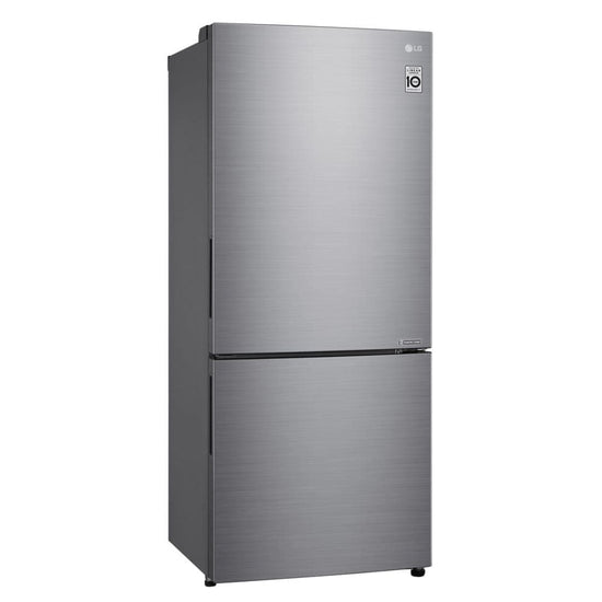 LG 28 Inch 15 Cu. Ft. Counter-Depth Bottom-Freezer Refrigerator, Platinum Silver - LBNC15251V