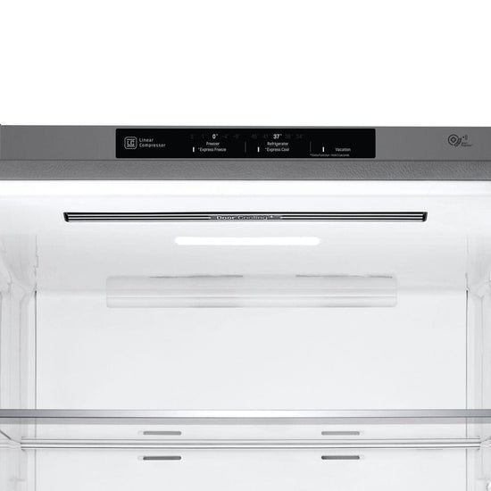 LG 28 Inch Counter Depth Bottom Freezer Refrigerator, 15 cu. ft., Platinum Silver - LBNC15251V