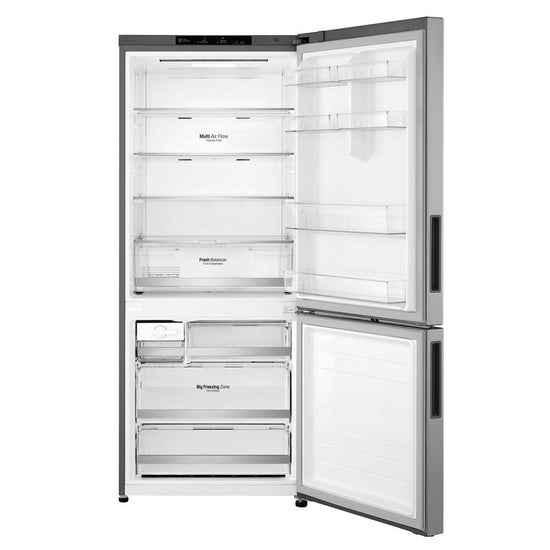 LG 28 Inch Counter Depth Bottom Freezer Refrigerator, 15 cu. ft., Platinum Silver - LBNC15251V