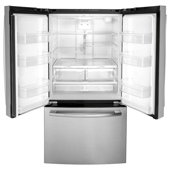 GE 36 Inch 27 cu. ft. French Door Refrigerator, Stainless Steel - GNE27JYMFS