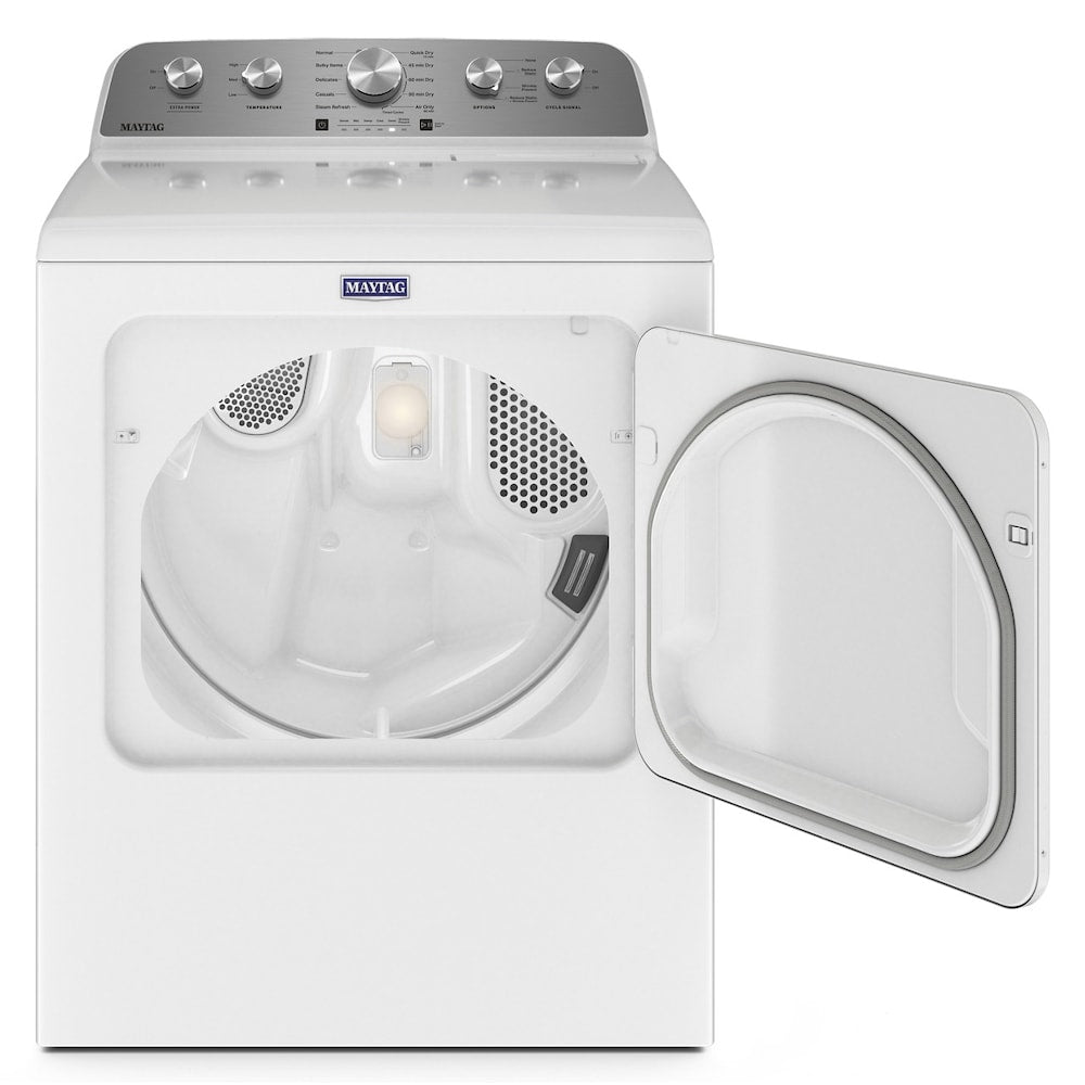 Maytag 7 Cu. Ft. Front Load Electric Dryer with Steam-Enhanced Cycles, White - YMED5430MW