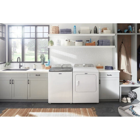 Maytag 5.4 Cu. Ft. Top Load Washer with Pet Pro System, White - MVW6500MW