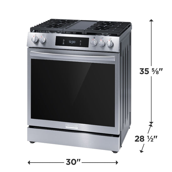 Frigidaire Gallery 30 Inch Slide-In Gas Range with Air Fry - GCFG3060BF