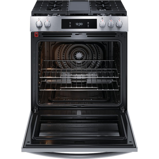 Frigidaire Gallery 30 Inch Slide-In Gas Range with Air Fry - GCFG3060BF