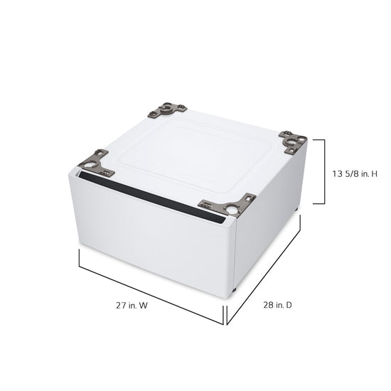 LG 27 Inch Laundry Pedestal in White with Storage Drawer - WDP6W