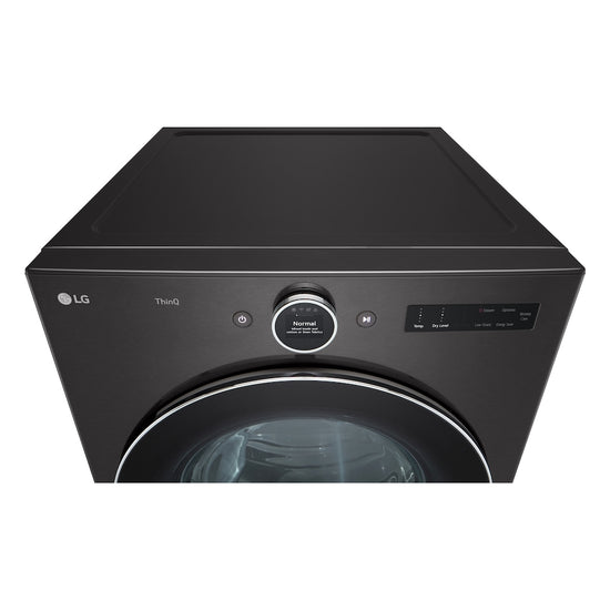 LG 27 Inch Front Load Electric Dryer, Black Steel - DLEX6700B