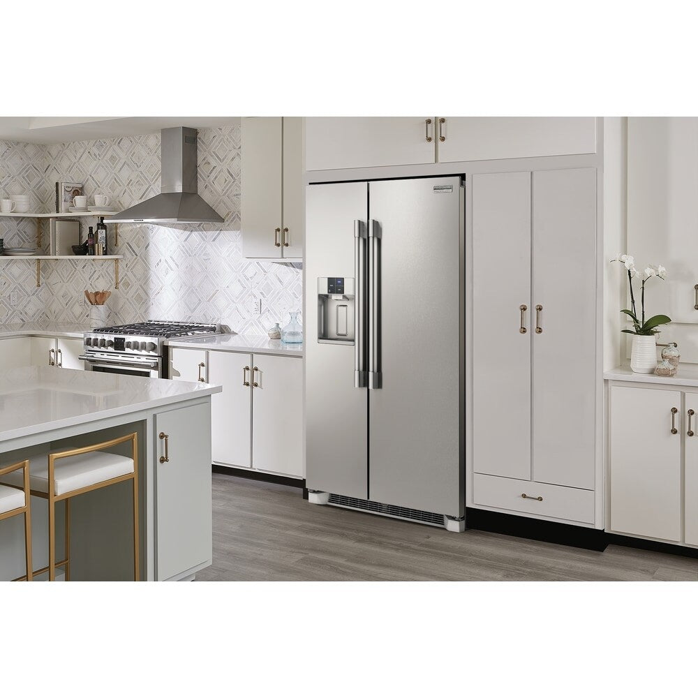 Frigidaire Professional 36 Inch Counter-Depth Side-by-Side Refrigerator, Stainless Steel - PRSC2222AF