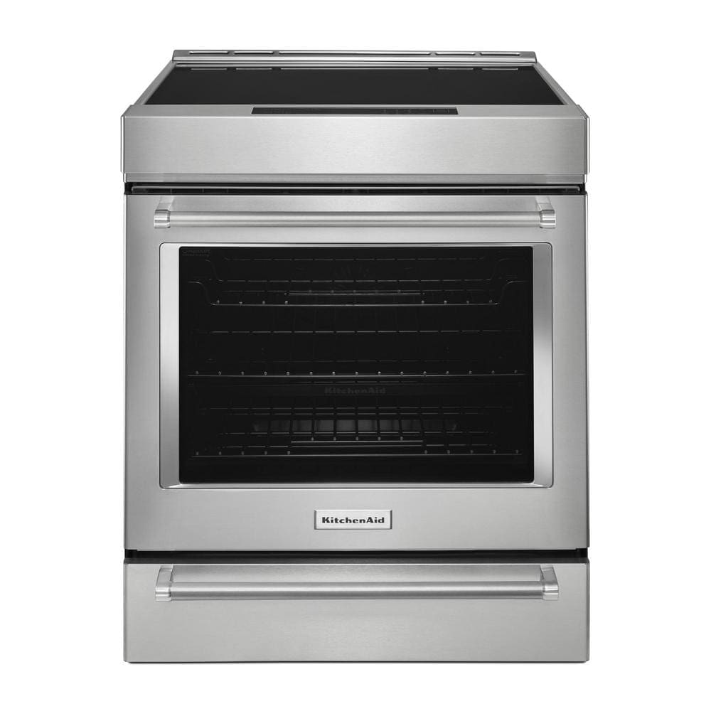 KitchenAid 30 Inch Slide-In Induction Convection Range with Air Fry, Stainless Steel - KSIS730PSS