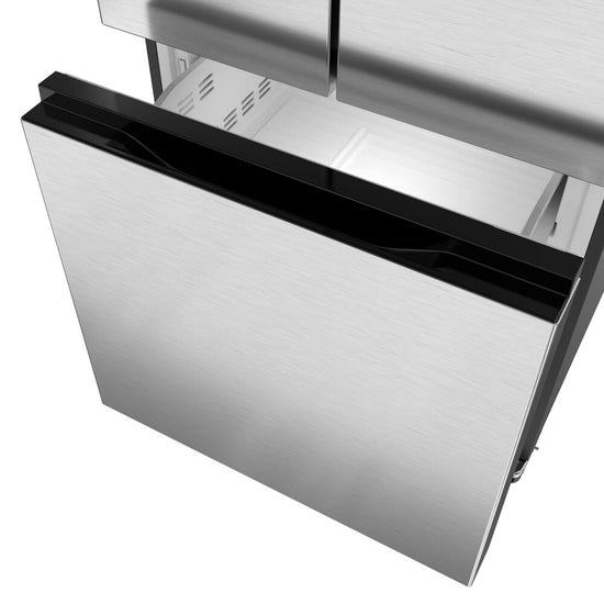 Galanz 33 Inch French Door Refrigerator, Counter Depth, Stainless Steel - GLR18FS5M08