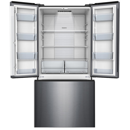 Galanz 33 Inch French Door Refrigerator, Counter Depth, Stainless Steel - GLR18FS5M08