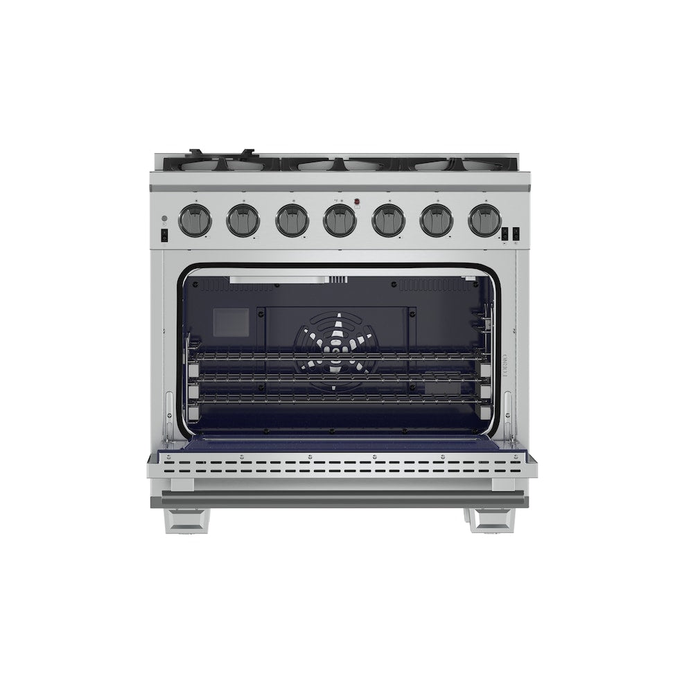 Forno Capriasca 36 Inch Gas Range, Stainless Steel - FFSGS6260-36